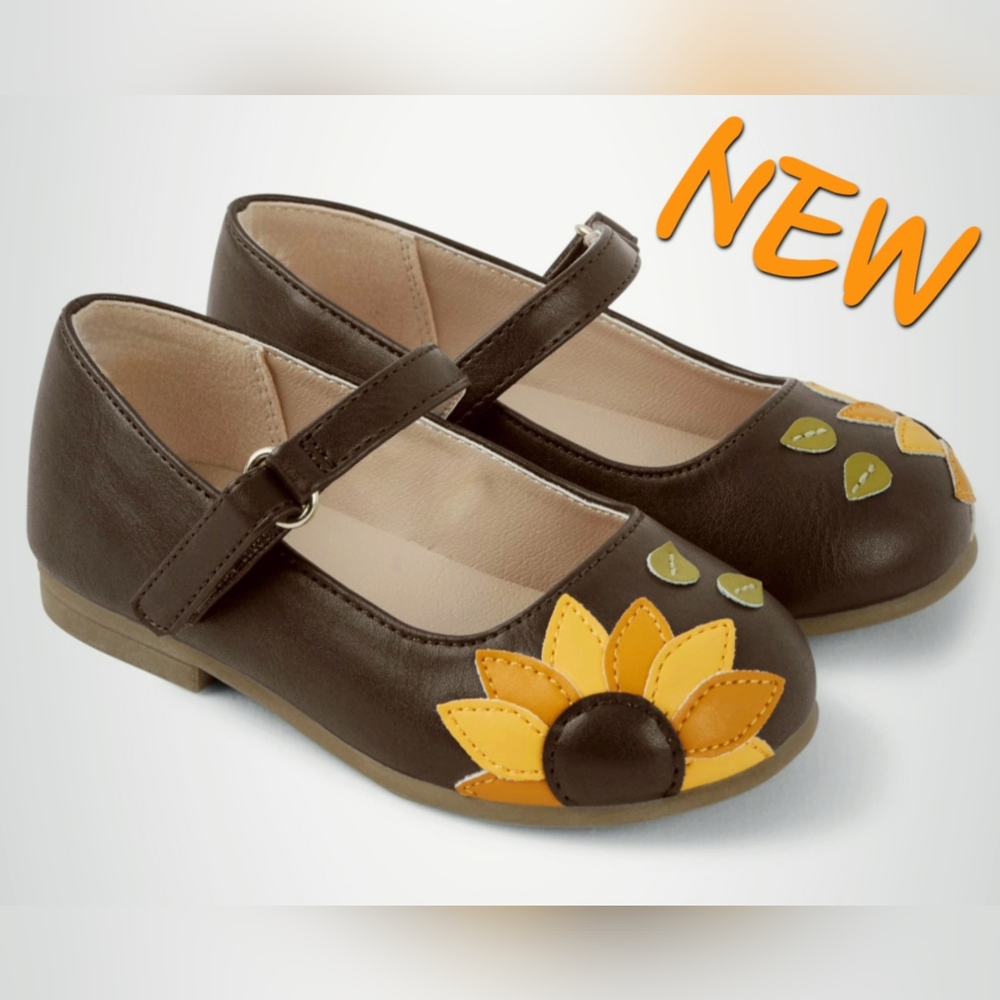Applique Sunflower Mary Janes